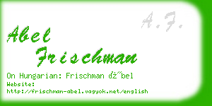 abel frischman business card